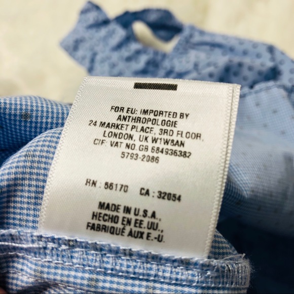 Waverly Grey Anthropologie Berlin Blue Dot Top |XS - Picture 6 of 7